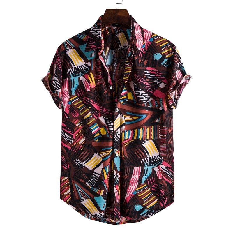 Men's Short Sleeve Hawaiian Social Shirt Classic Elegant Style