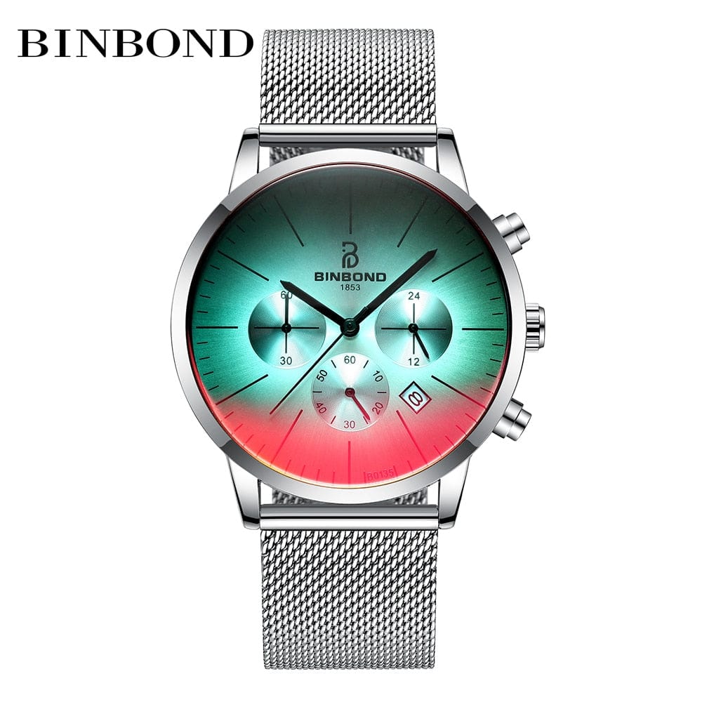 Men's Stainless Steel Chronograph Business Wrist Watch