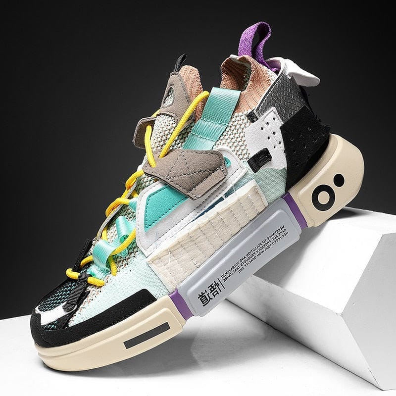 Men's Breathable Casual Race Trainer Sneakers