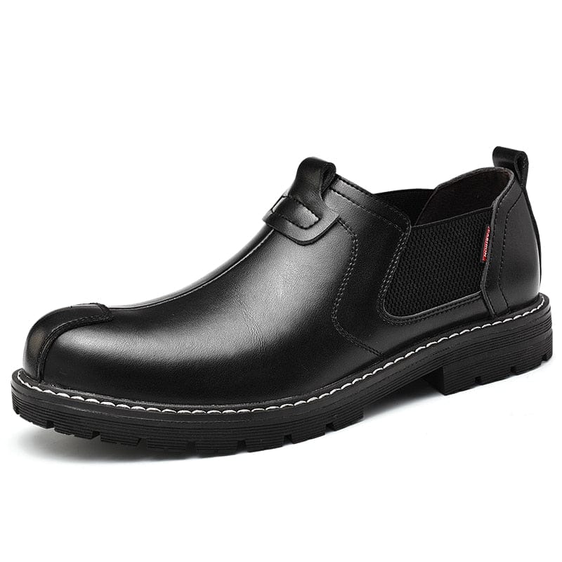Men's Slip-On Split Leather Chelsea Ankle Boots
