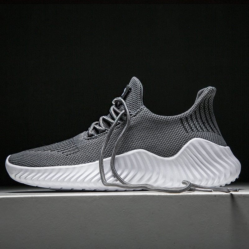 Men's Breathable White Lightweight Walking Sneakers