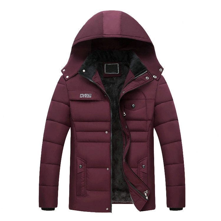 Men's Thick Hooded Waterproof Winter Parka Overcoat