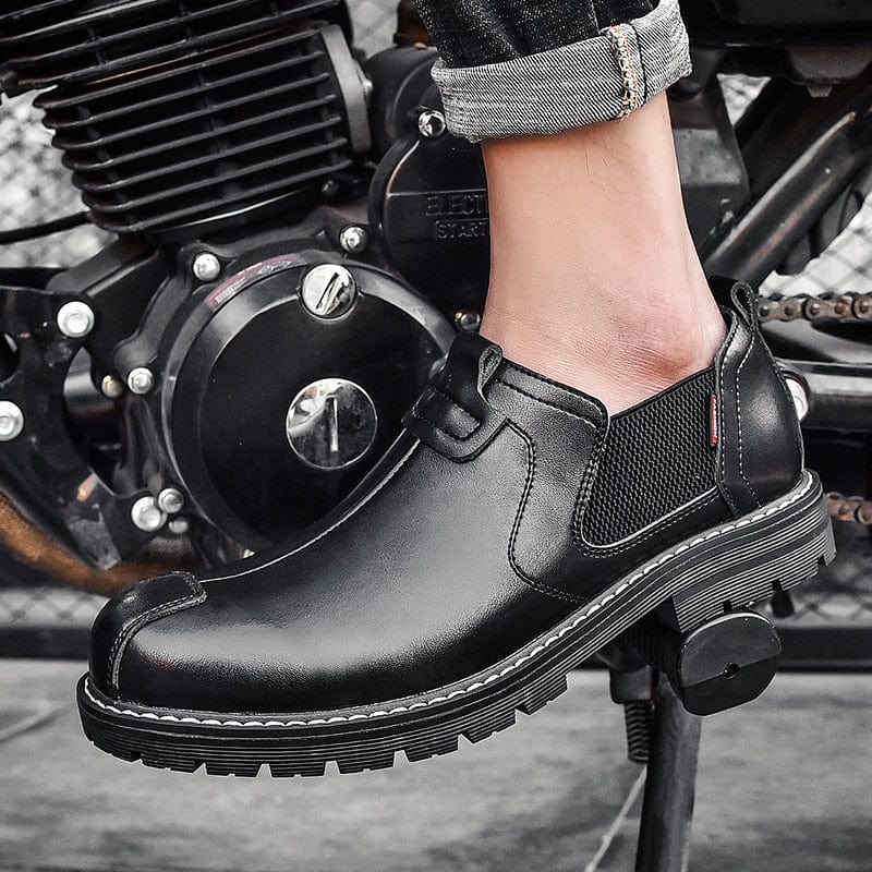 Men's Slip-On Split Leather Chelsea Ankle Boots