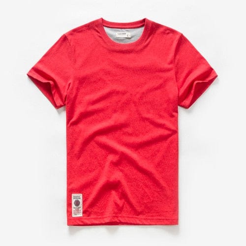 Men's Cotton Solid Color O-Neck Casual Classic Basic T-Shirt