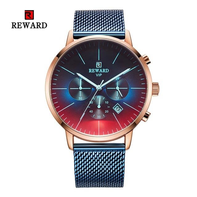 Men's Stainless Steel Chronograph Business Watch