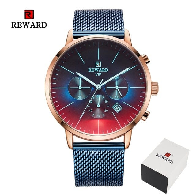 Men's Stainless Steel Chronograph Business Watch