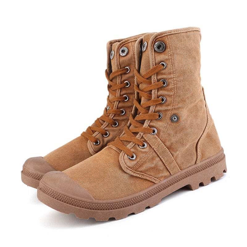 Men's High-Top Denim Canvas Casual Outdoor Rubber Shoes