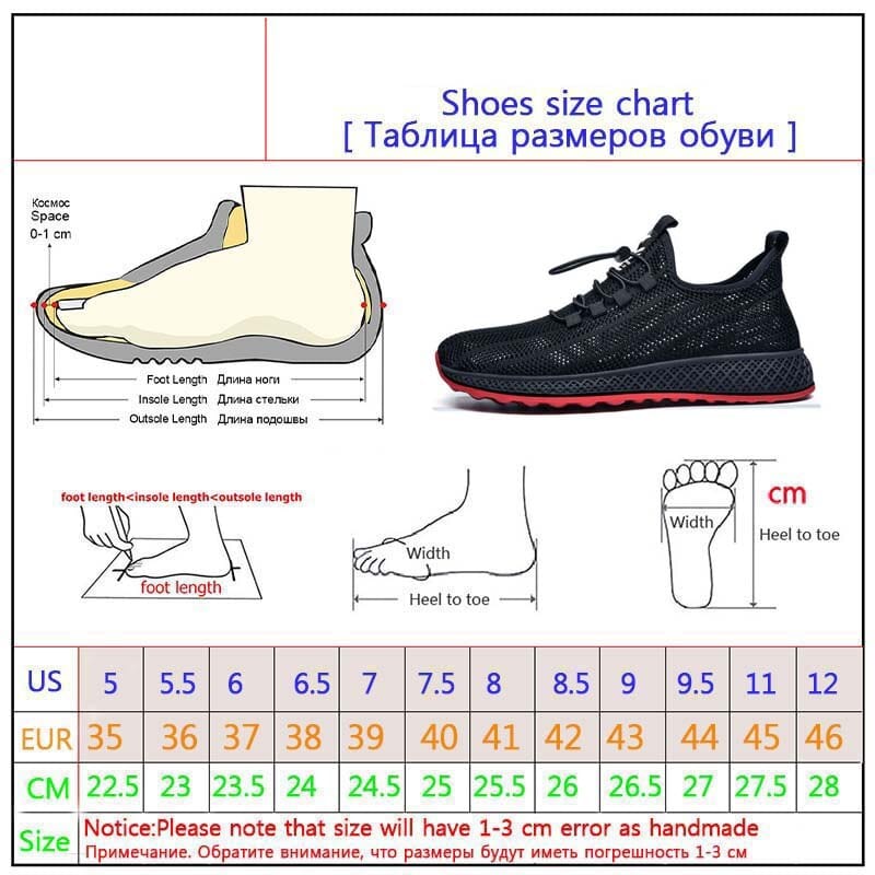 Men's Lightweight Mesh Lace-Up Walking Sneakers