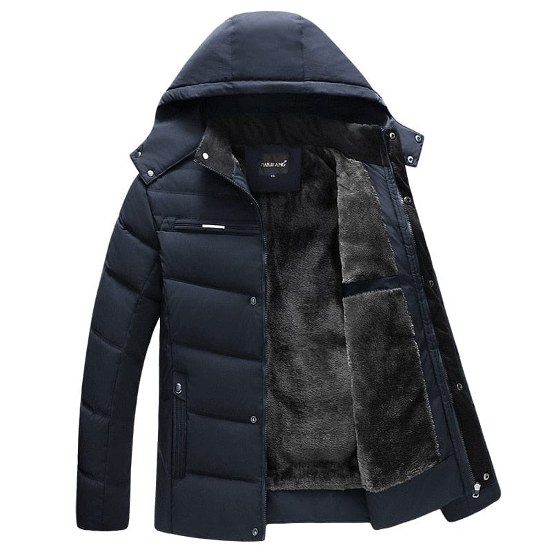 Men's Thick Hooded Waterproof Winter Parka Overcoat