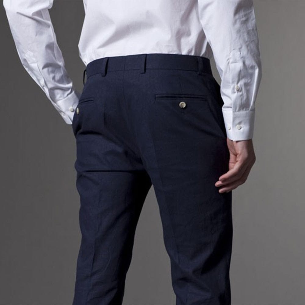 Men's Custom Light Navy Blue Wedding Tuxedo Suit with Pants