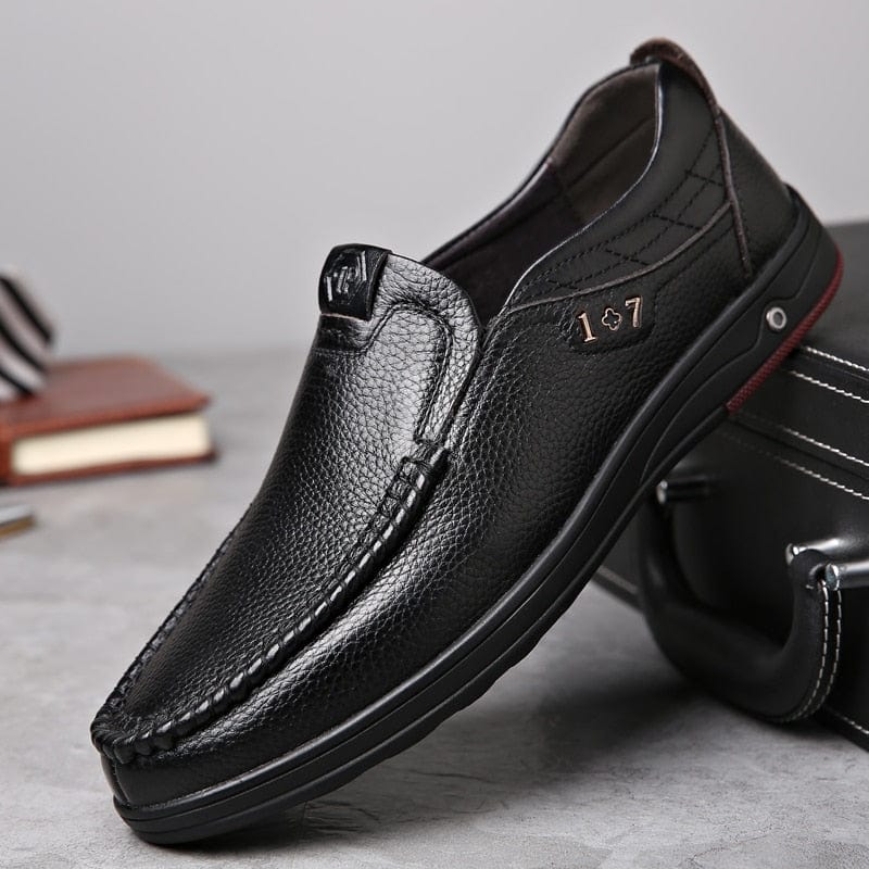 Men's Genuine Leather Slip-On Loafers
