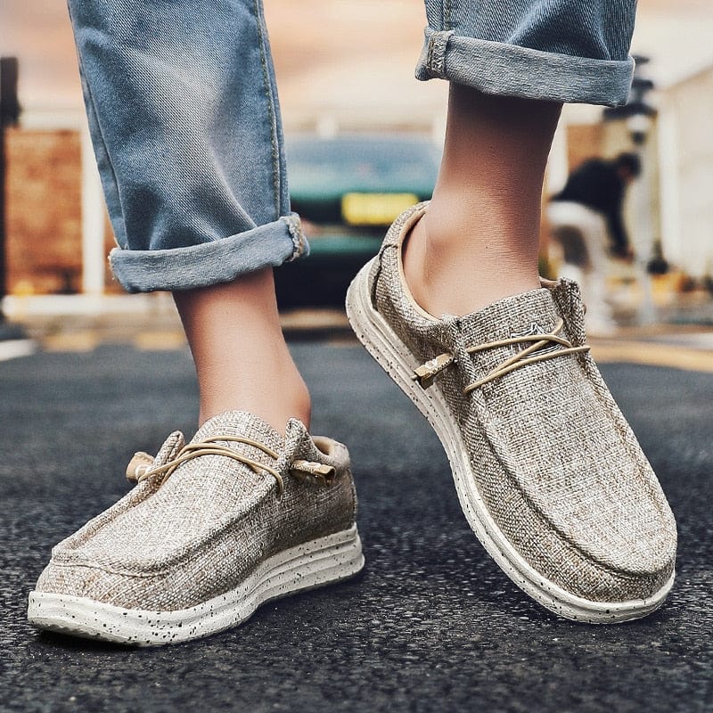 Men's Large Size Breathable Denim Canvas Casual Sneakers