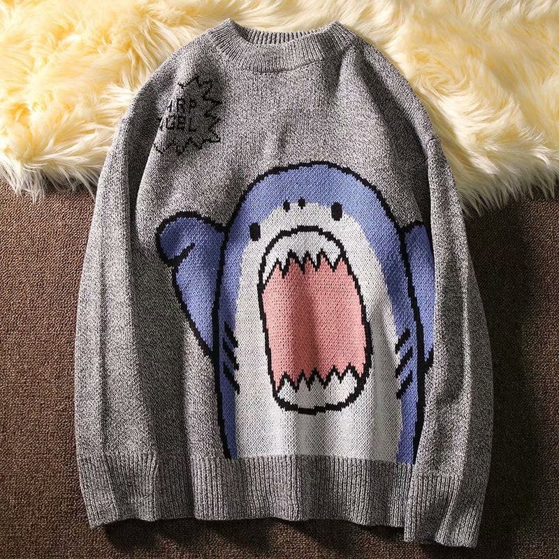 Men's Oversized Patchwork Turtleneck Sweater 2026, Grey Korean Style High Neck