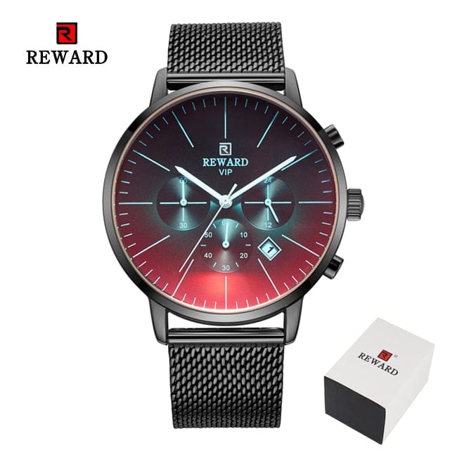 Men's Stainless Steel Chronograph Business Watch