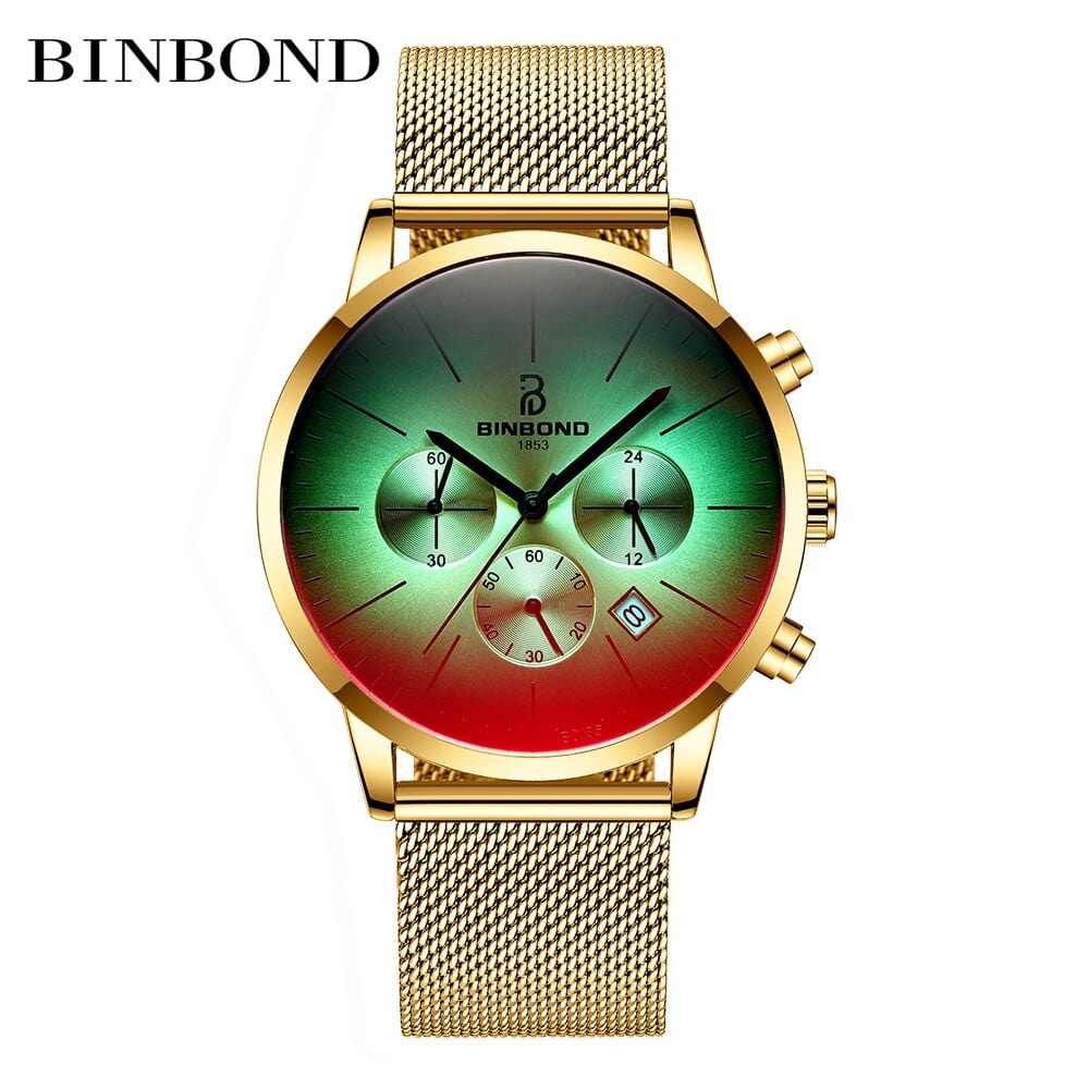 Men's Stainless Steel Chronograph Business Wrist Watch