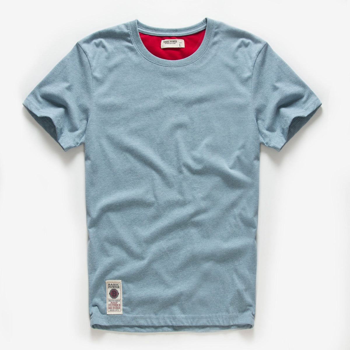 Men's Cotton Solid Color O-Neck Casual Classic Basic T-Shirt
