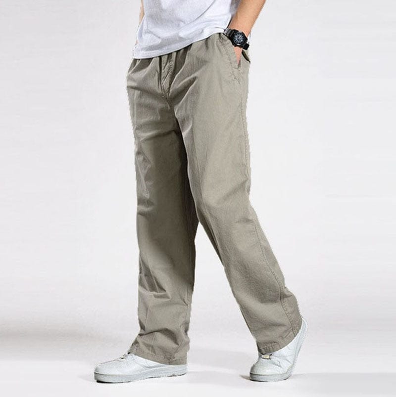 Men's Cotton Loose Multi-Pocket Cargo Pants Joggers
