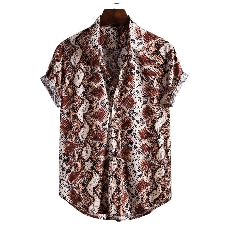 Men's Short Sleeve Hawaiian Social Shirt Classic Elegant Style