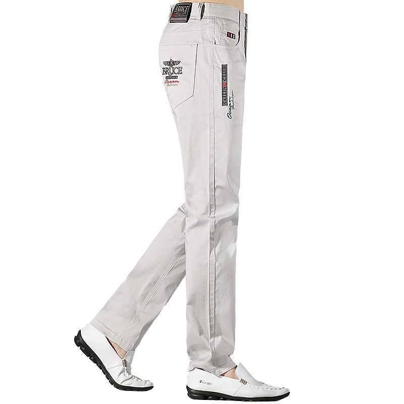 Men's Cotton Stretch Straight Casual Pants 2026