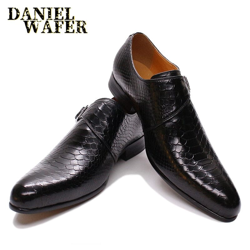 Men's Leather Monk Strap Loafers – Black or Brown