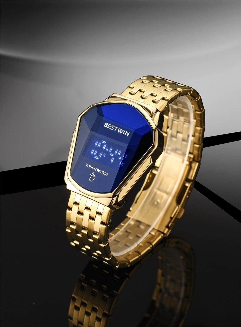 Men's Sport Digital Touch-Screen LED Steel Wristwatch