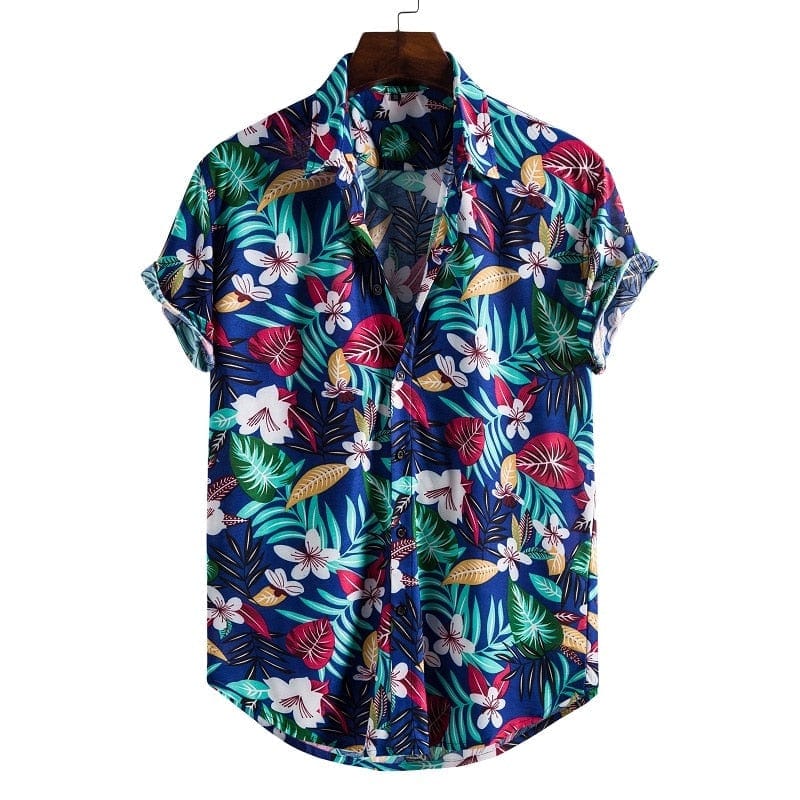 Men's Short Sleeve Hawaiian Social Shirt Classic Elegant Style
