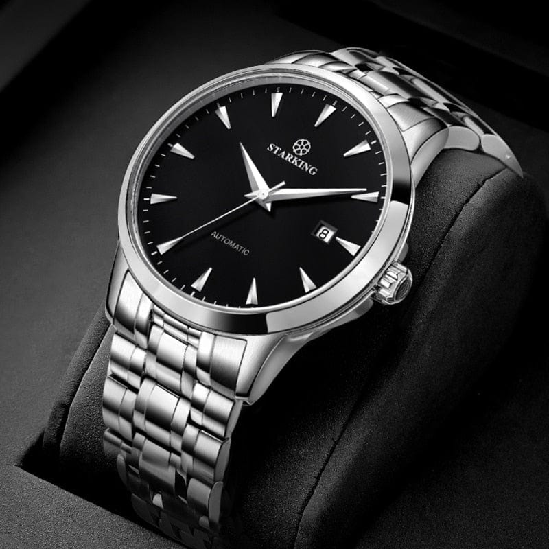Men's 40mm Ultra-Thin Sapphire Mechanical Watch, Splash-Resistant