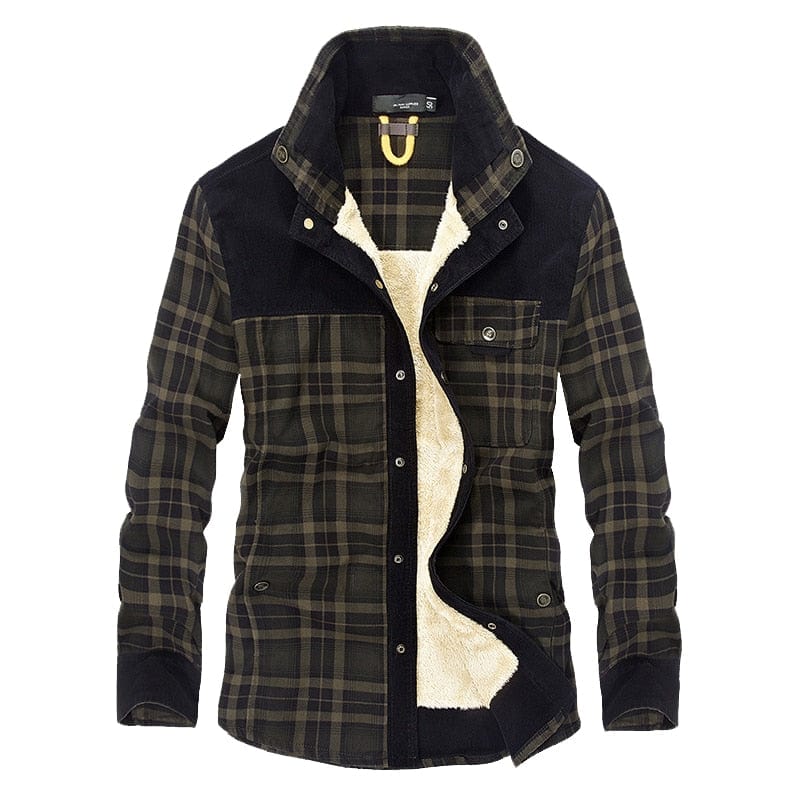 Men's Thick Fleece Army Slim Fit Winter Jacket