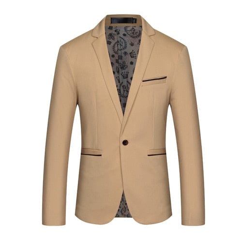 Men's Slim Fit Cotton Business Blazer Plus Size 4XL-5XL