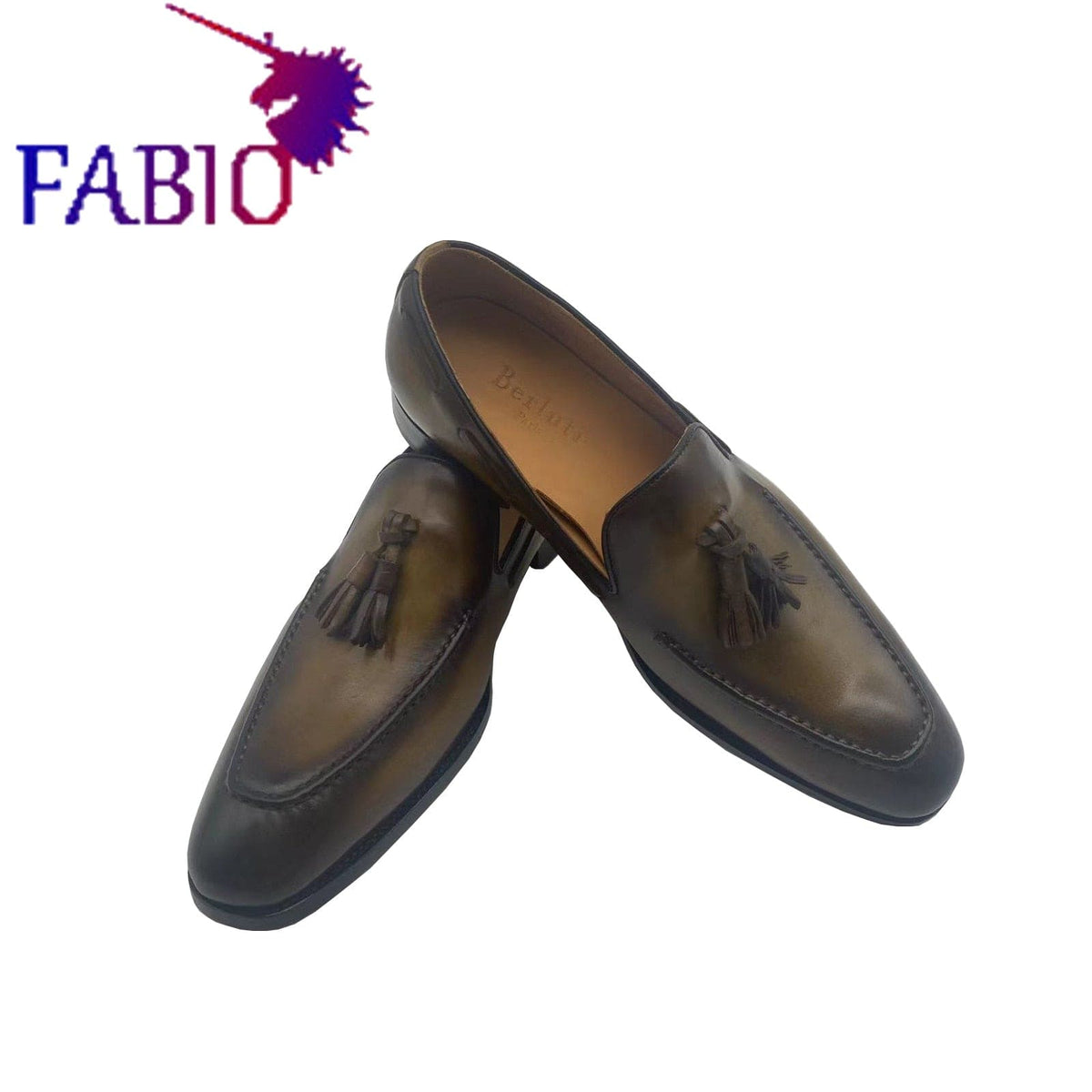 French leather outsole Bruti style men's formal shoes handmade custom business dinner shoes