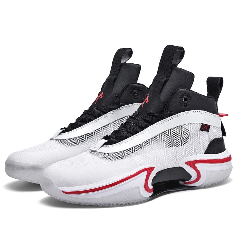 Men's High-Top Wear-Resistant Non-Slip Contrast Basketball Sneakers