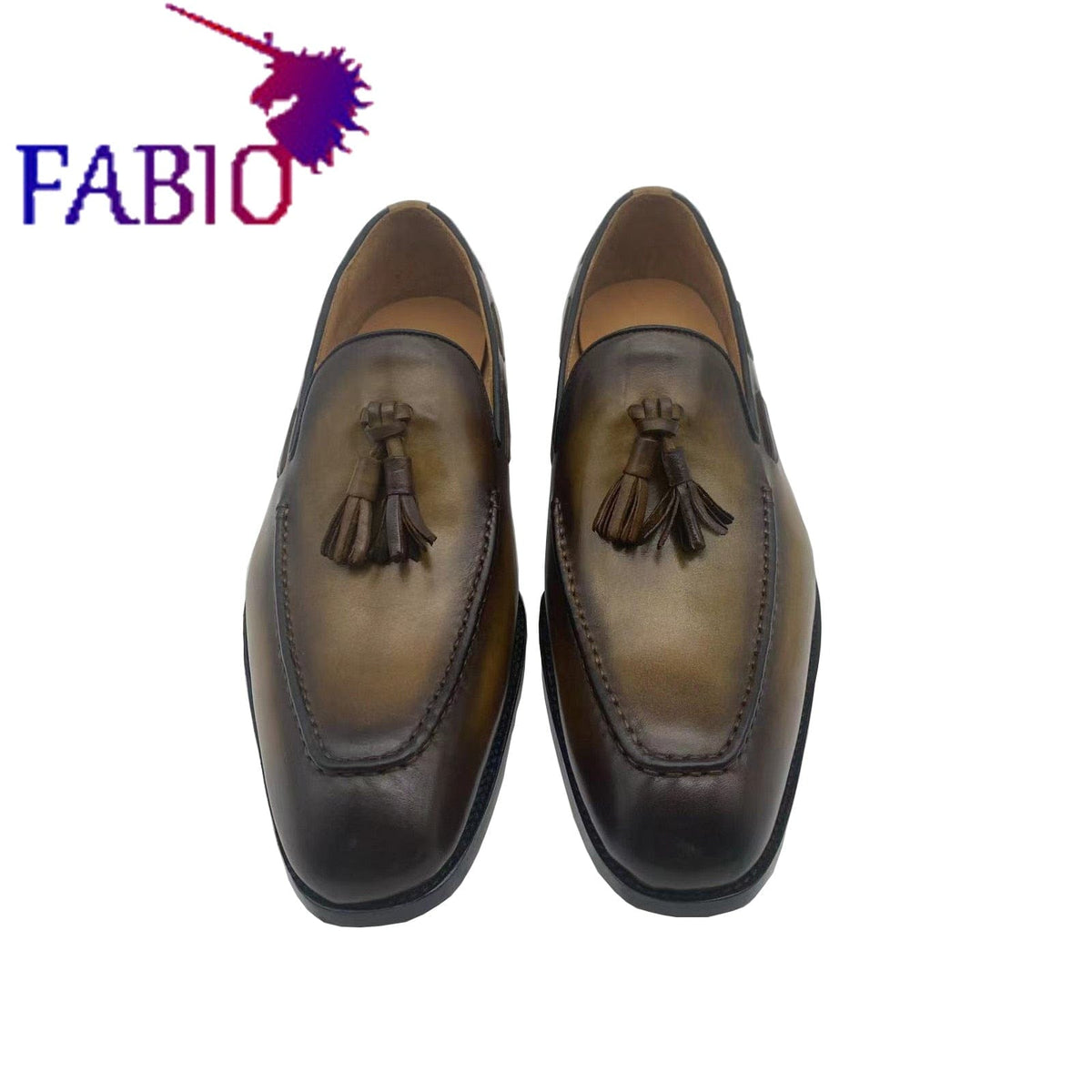 French leather outsole Bruti style men's formal shoes handmade custom business dinner shoes