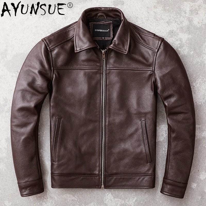 Men's Genuine Cowhide Leather Jacket