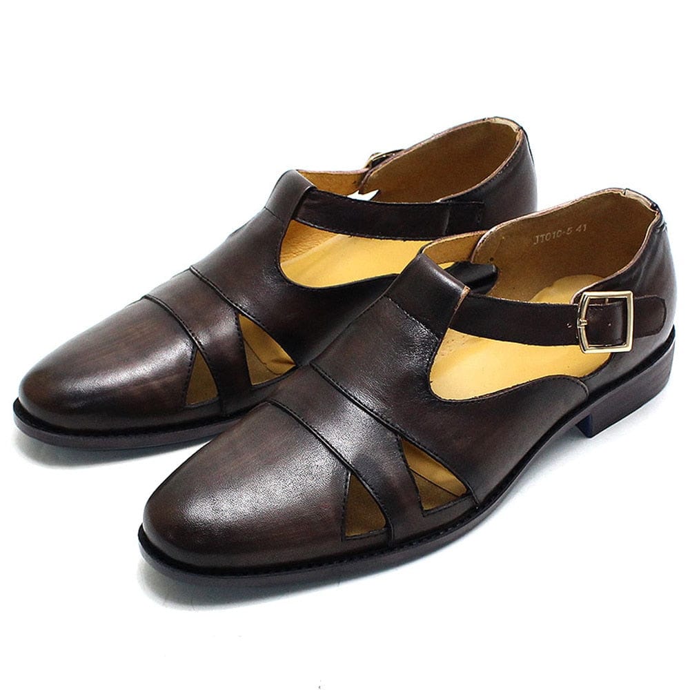 Men's Hollow Out Genuine Leather Sandals