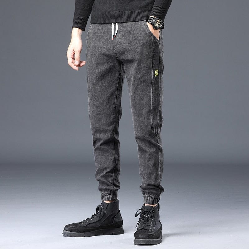 Men's Cotton Denim Hip-Hop Skinny Harem Jeans, Sizes M-4XL