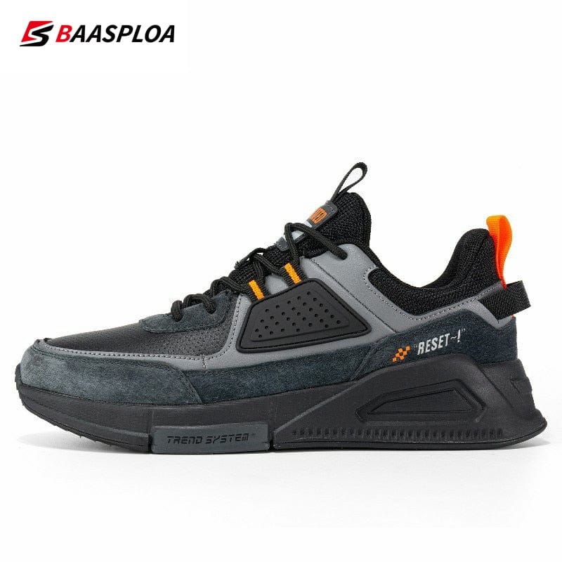 Men's Waterproof Leather Running Skate Shoes