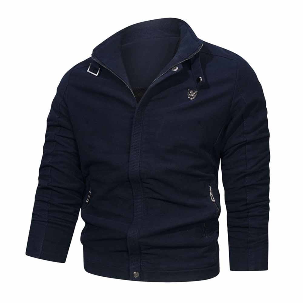 Men's Solid Vintage Workwear Fall/Winter Jacket