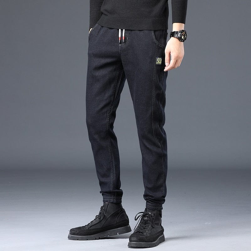Men's Cotton Denim Hip-Hop Skinny Harem Jeans, Sizes M-4XL