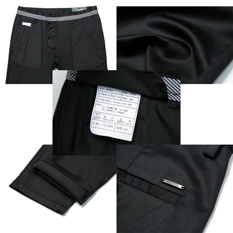 Men's Mid-Waist Straight Formal Trousers