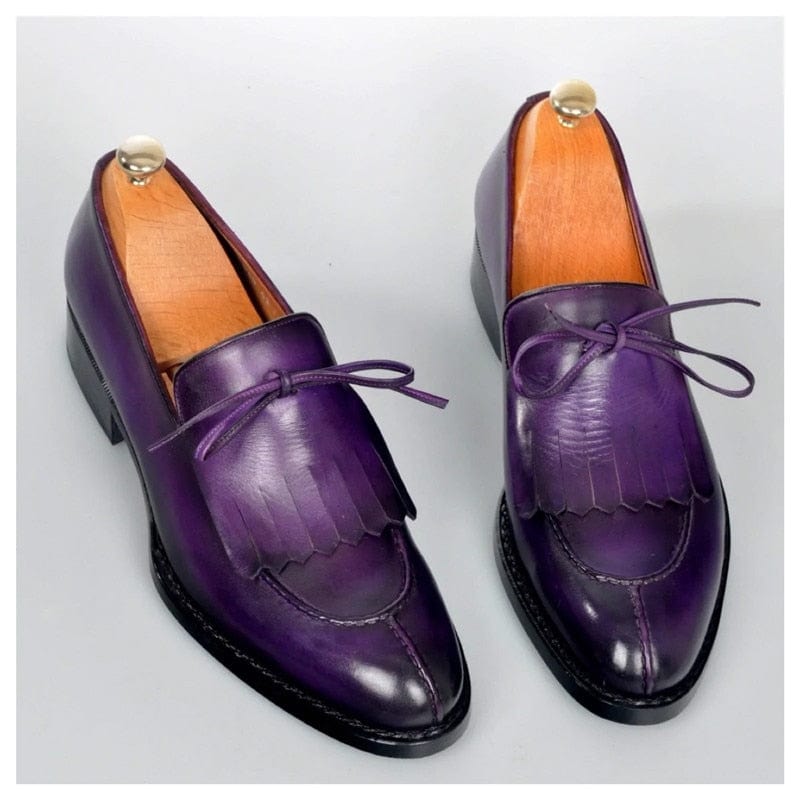 Men's Classic Fringe PU Slip-On Wedding Dress Loafers