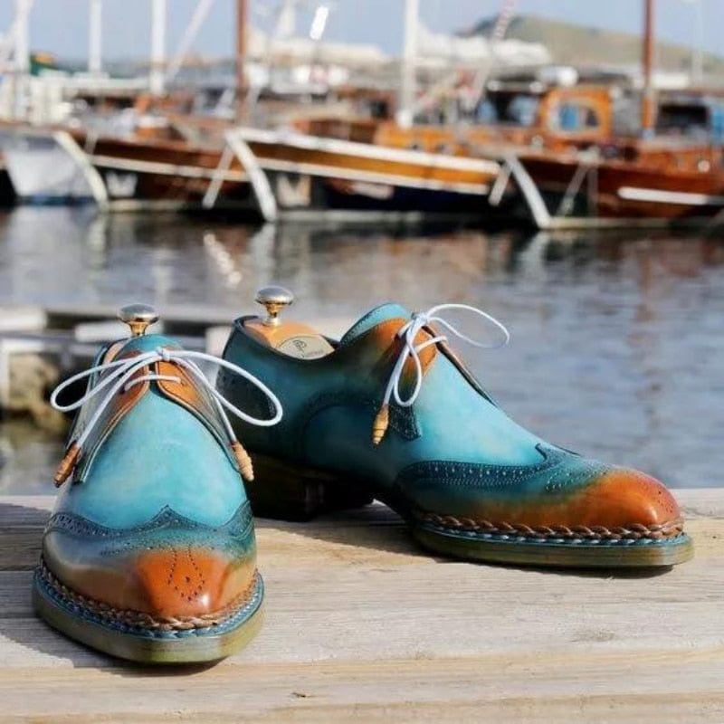 Men's Classic Brogue PU Dress Shoes