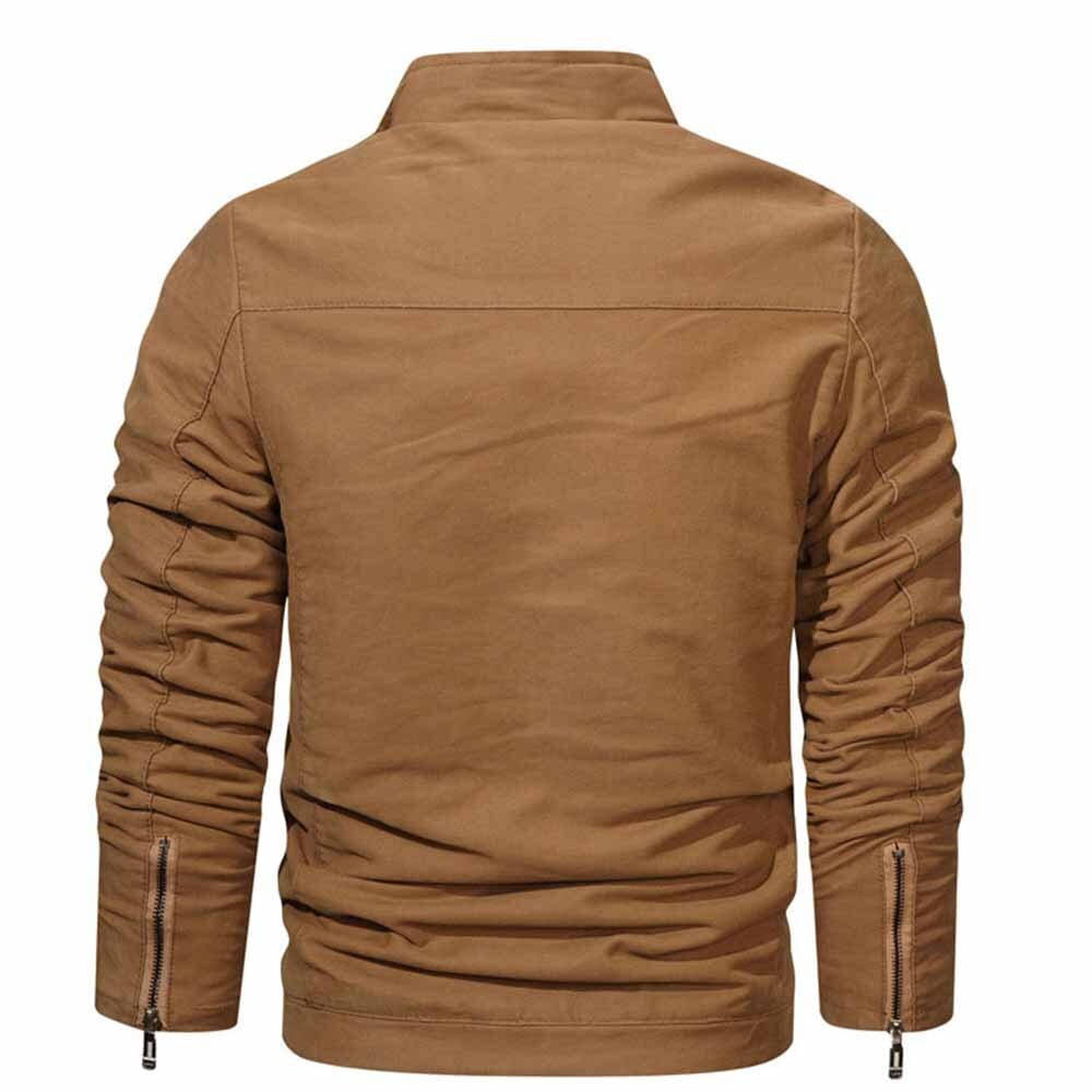 Men's Solid Vintage Workwear Fall/Winter Jacket