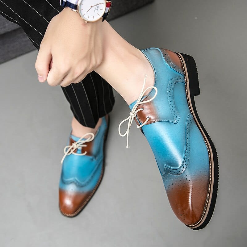 Men's Classic Brogue PU Dress Shoes