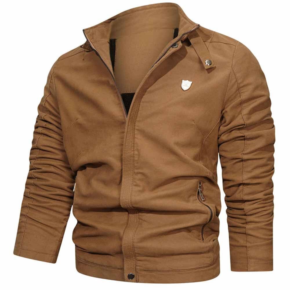 Men's Solid Vintage Workwear Fall/Winter Jacket