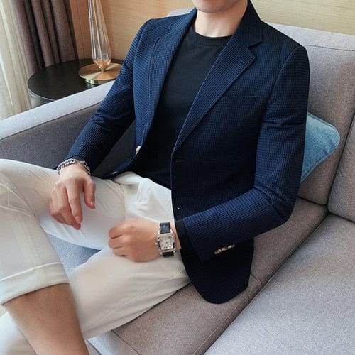 Men's Slim Fit Single-Breasted Wedding Blazer Jacket