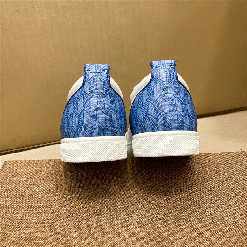 Men's Red Sole Low-Top Leather Rivet Casual Sneakers 35-48