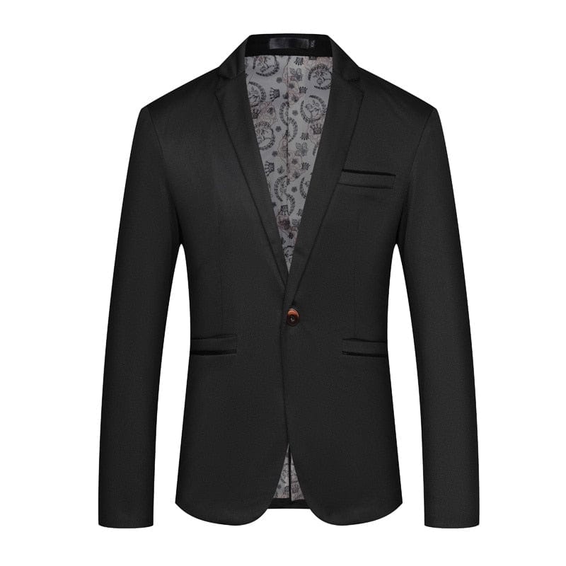 Men's Slim Fit Cotton Business Blazer Plus Size 4XL-5XL