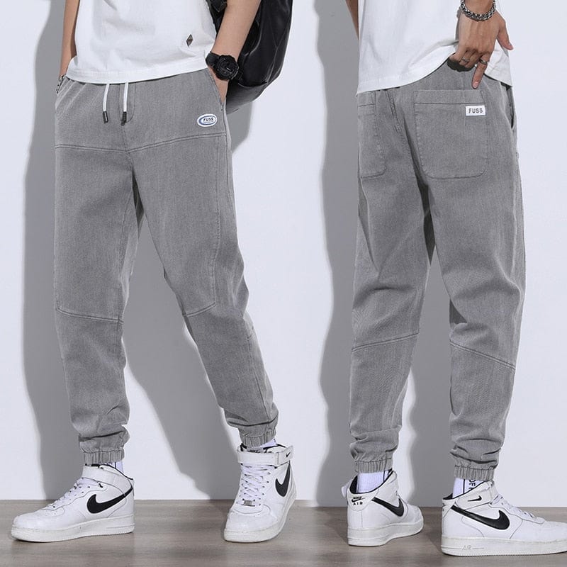 Men's Cotton Denim Hip-Hop Skinny Harem Jeans, Sizes M-4XL