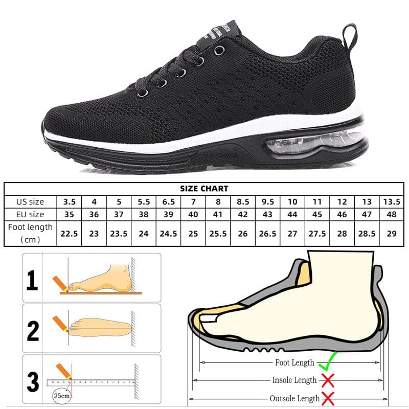Men's Air Cushion Mesh Running Casual Sneakers