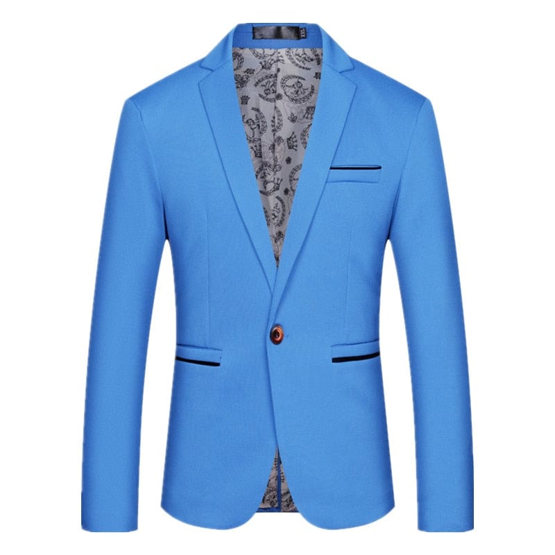 Men's Slim Fit Cotton Business Blazer Plus Size 4XL-5XL